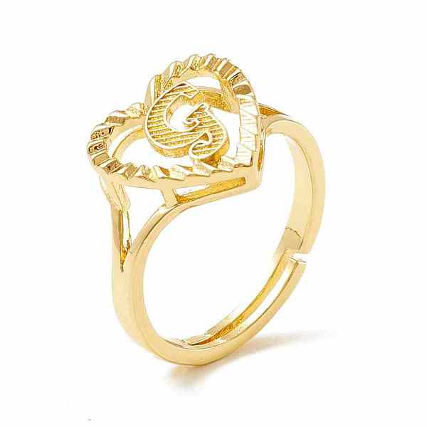 PandaHall Real 18K Gold Plated Brass Alphabet Adjustable Rings, Heart with Initial Promise Ring for Women, Cadmium Free & Lead Free...
PandaHall Real 18K Gold Plated Brass Alphabet Adjustable Rings, Heart with Initial Promise Ring for Women, Cadmium Free & Lead Free...