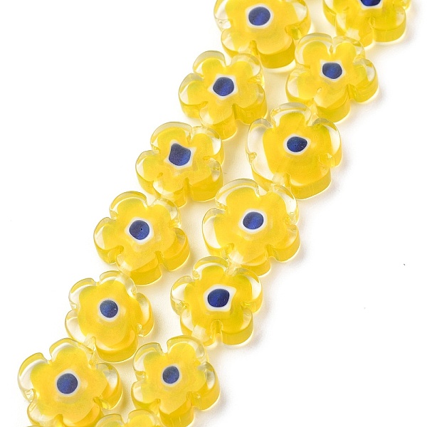 PandaHall Handmade Millefiori Glass Bead Strands, Flower, Yellow, 10~12x4mm, Hole: 1mm, about 35~38pcs/strand, 16 inch Millefiori Lampwork...
PandaHall Handmade Millefiori Glass Bead Strands, Flower, Yellow, 10~12x4mm, Hole: 1mm, about 35~38pcs/strand, 16 inch Millefiori Lampwork...