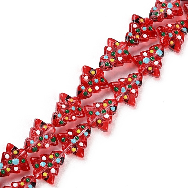 PandaHall Handmade Bumpy Glass Beads Strands, Dyed & Heated, Dyed & Heated, with Enamel, Christmas Trees, FireBrick, 16~16.5x14.5~15x7~7.5mm..., Red
PandaHall Handmade Bumpy Glass Beads Strands, Dyed & Heated, Dyed & Heated, with Enamel, Christmas Trees, FireBrick, 16~16.5x14.5~15x7~7.5mm..., Red