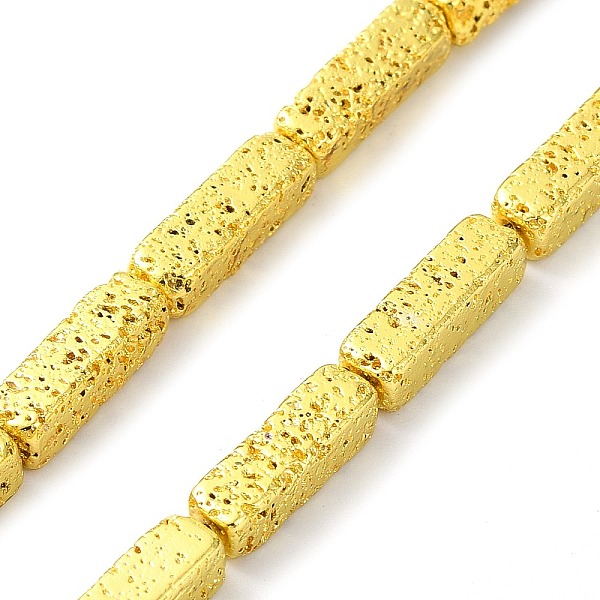 PandaHall Electroplated Natural Lava Rock Beads Strands, Cuboid, Golden Plated, 13.5~14x4~4.5x4~4.5mm, Hole: 0.8~0.9mm, about 30pcs/strand...
PandaHall Electroplated Natural Lava Rock Beads Strands, Cuboid, Golden Plated, 13.5~14x4~4.5x4~4.5mm, Hole: 0.8~0.9mm, about 30pcs/strand...