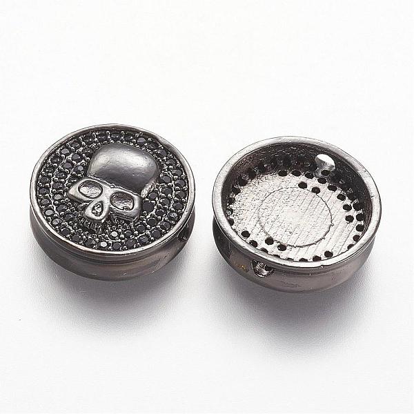 PandaHall Brass Micro Pave Cubic Zirconia Beads, Flat Round with Skull Pattern, Black, Gunmetal, 14.5x4.3mm, Hole: 1.7mm Brass+Cubic...
PandaHall Brass Micro Pave Cubic Zirconia Beads, Flat Round with Skull Pattern, Black, Gunmetal, 14.5x4.3mm, Hole: 1.7mm Brass+Cubic...
