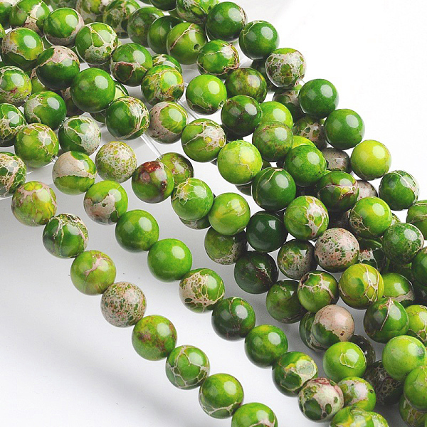 PandaHall Dyed & Heated Natural Imperial Jasper Round Bead Strands, Lime Green, 10mm, Hole: 1mm, about 39pcs/strand, 16 inch Imperial Jasper...
PandaHall Dyed & Heated Natural Imperial Jasper Round Bead Strands, Lime Green, 10mm, Hole: 1mm, about 39pcs/strand, 16 inch Imperial Jasper...
