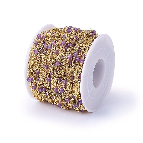 PandaHall Handmade Natural Amethyst Beaded Chains, Soldered, with Brass Findings, Real 18K Gold Plated, Long-Lasting Plated, with Spool, 3mm...
PandaHall Handmade Natural Amethyst Beaded Chains, Soldered, with Brass Findings, Real 18K Gold Plated, Long-Lasting Plated, with Spool, 3mm...