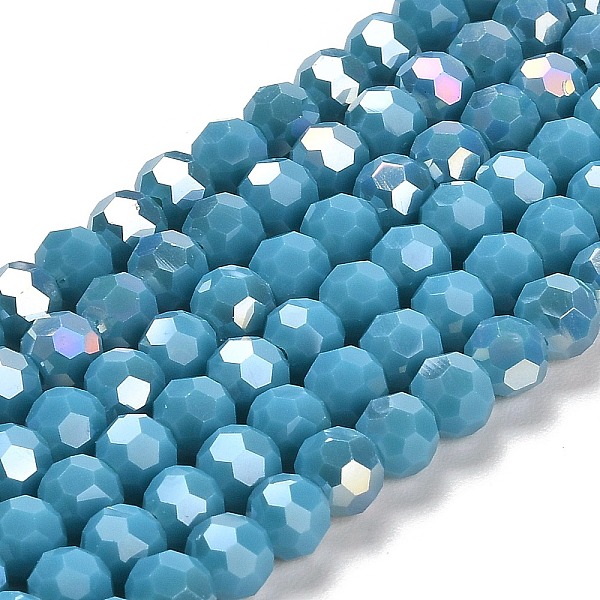 PandaHall Opaque Glass Beads Stands, AB Color, Faceted(32 Facets), Round, Steel Blue, 6x5.5mm, Hole: 1.2mm, about 91~93pcs/strand...
PandaHall Opaque Glass Beads Stands, AB Color, Faceted(32 Facets), Round, Steel Blue, 6x5.5mm, Hole: 1.2mm, about 91~93pcs/strand...