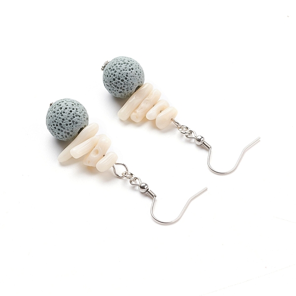 PandaHall Natural Lava Rock Dangle Earrings, with Synthetic Gemstones, Alloy Spacer Beads and Stainless Steel Earring Hooks, Oval, Gray...
PandaHall Natural Lava Rock Dangle Earrings, with Synthetic Gemstones, Alloy Spacer Beads and Stainless Steel Earring Hooks, Oval, Gray...