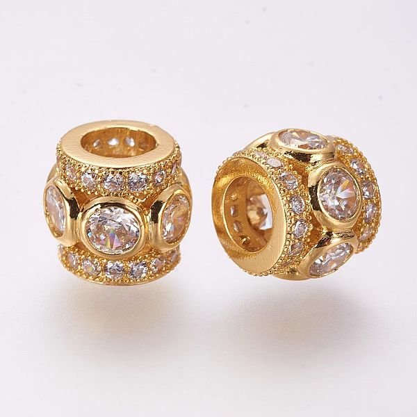 PandaHall Brass Micro Pave Cubic Zirconia European Beads, Column, Large Hole Beads, Golden, 10x8.5mm, Hole: 4.5mm Brass+Cubic Zirconia...
PandaHall Brass Micro Pave Cubic Zirconia European Beads, Column, Large Hole Beads, Golden, 10x8.5mm, Hole: 4.5mm Brass+Cubic Zirconia...