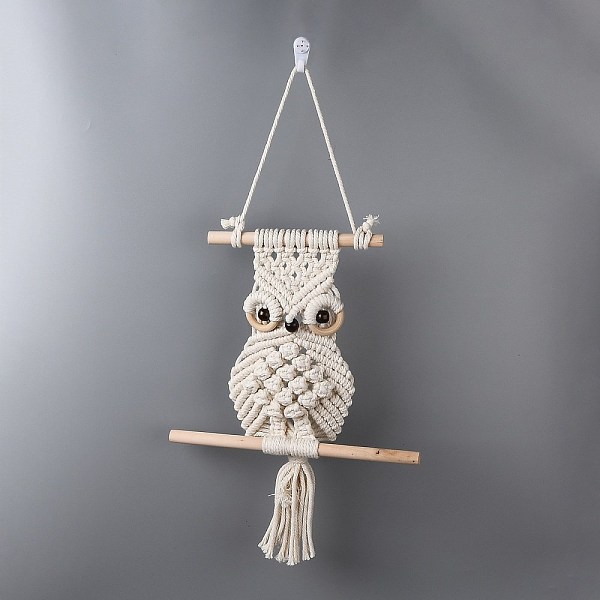 PandaHall Cotton Cord Macrame Woven Wall Hanging, with Plastic Non-Trace Wall Hooks, for Nursery and Home Decoration, Owl, Floral White...
PandaHall Cotton Cord Macrame Woven Wall Hanging, with Plastic Non-Trace Wall Hooks, for Nursery and Home Decoration, Owl, Floral White...