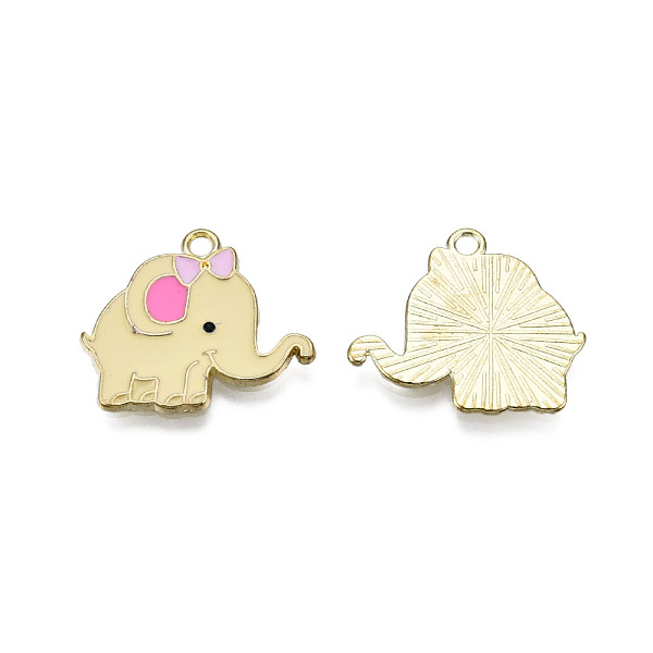 PandaHall Alloy Enamel Pendants, Cadmium Free & Lead Free, Light Gold, Elephant, Light Goldenrod Yellow, 20x22.5x1mm, Hole: 1.8mm...
PandaHall Alloy Enamel Pendants, Cadmium Free & Lead Free, Light Gold, Elephant, Light Goldenrod Yellow, 20x22.5x1mm, Hole: 1.8mm...