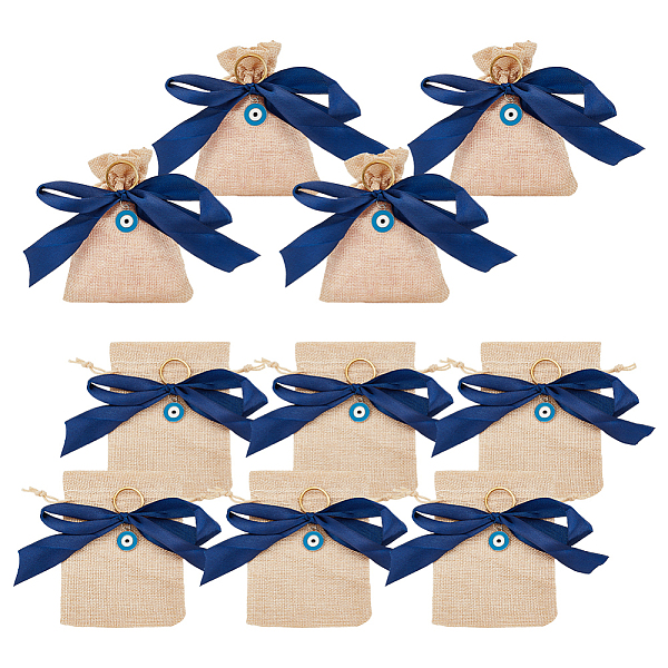 PandaHall 10 Pcs Linenette Gift Bags, 5.73.9"(14.5x10cm) Burlap Drawstring Bags Linen Jewelry Pouch with Blue Bowknot and Enamel Evil Eye...
PandaHall 10 Pcs Linenette Gift Bags, 5.73.9"(14.5x10cm) Burlap Drawstring Bags Linen Jewelry Pouch with Blue Bowknot and Enamel Evil Eye...