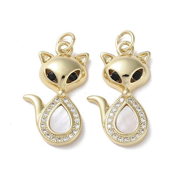 PandaHall Brass Micro Pave Cubic Zirconia Pendants, with Shell, Fox, Real 18K Gold Plated, 23.5x14x4mm, Hole: 3mm Brass+Cubic Zirconia+Shell..., Clear
PandaHall Brass Micro Pave Cubic Zirconia Pendants, with Shell, Fox, Real 18K Gold Plated, 23.5x14x4mm, Hole: 3mm Brass+Cubic Zirconia+Shell..., Clear