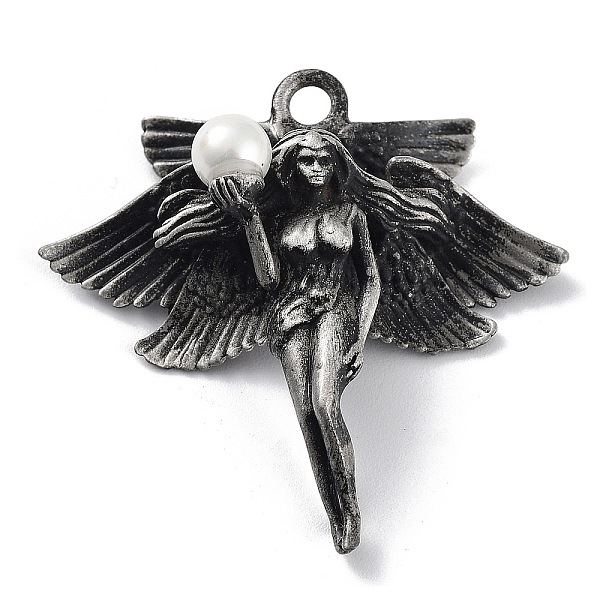 PandaHall Tibetan Style Alloy Pendnat, with ABS Plastic Bead, Frosted, Women, Antique Silver, 40x42x7mm, Hole: 3.2mm Alloy Human
PandaHall Tibetan Style Alloy Pendnat, with ABS Plastic Bead, Frosted, Women, Antique Silver, 40x42x7mm, Hole: 3.2mm Alloy Human