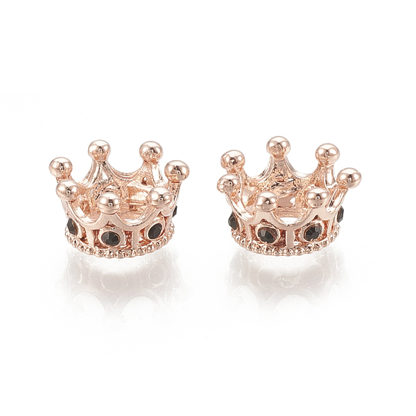 PandaHall Alloy European Beads, Large Hole Beads, with Rhinestone, Crown, Jet, Rose Gold, 11.5x6mm, Hole: 5mm Alloy+Rhinestone Crown Black
PandaHall Alloy European Beads, Large Hole Beads, with Rhinestone, Crown, Jet, Rose Gold, 11.5x6mm, Hole: 5mm Alloy+Rhinestone Crown Black
