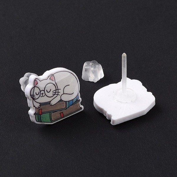 PandaHall Acrylic Cat Stud Earrings with Platic Pins for Women, White, 12x14mm, Pin: 1mm Acrylic Cat Shape White
PandaHall Acrylic Cat Stud Earrings with Platic Pins for Women, White, 12x14mm, Pin: 1mm Acrylic Cat Shape White