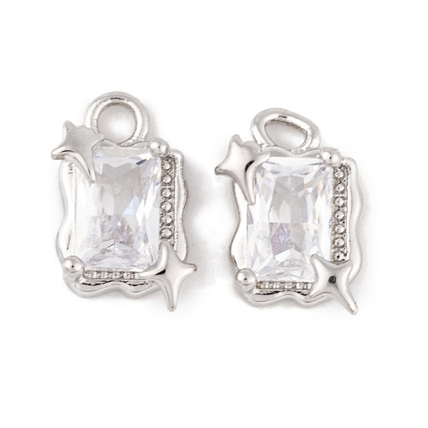 PandaHall Brass Micro Pave Clear Cubic Zirconia Pendants, Long-Lasting Plated, Rectangle with Star Charms, Platinum, 11.5x8x3.5mm, Hole...
PandaHall Brass Micro Pave Clear Cubic Zirconia Pendants, Long-Lasting Plated, Rectangle with Star Charms, Platinum, 11.5x8x3.5mm, Hole...