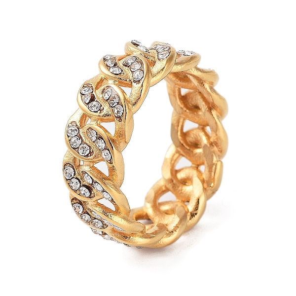 PandaHall Ion Plating(IP) 304 Stainless Steel Cubic Zirconia Wide Band Rings, Hollow Curb Chain for Women, Golden, US Size 7(17.3mm), 23mm..., Clear
PandaHall Ion Plating(IP) 304 Stainless Steel Cubic Zirconia Wide Band Rings, Hollow Curb Chain for Women, Golden, US Size 7(17.3mm), 23mm..., Clear