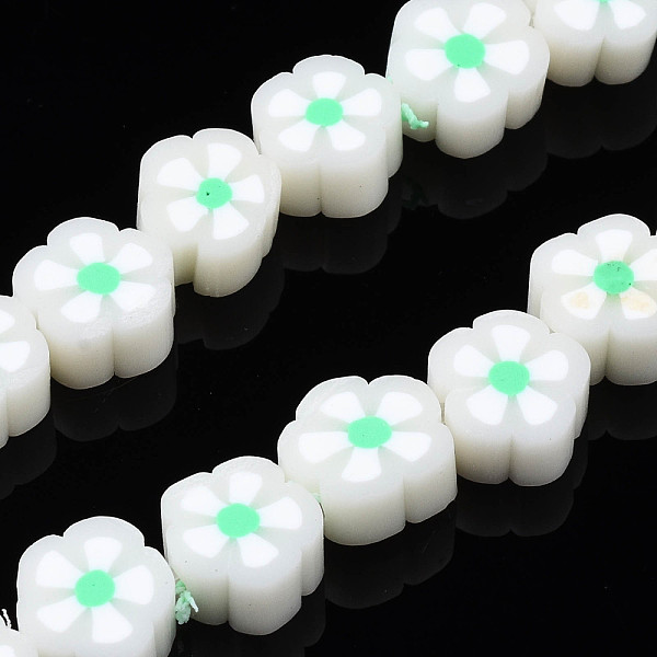 PandaHall Handmade Polymer Clay Bead Strands, Flower, Spring Green, 6.5~10x7~10.5x4~5mm, Hole: 1.6mm, about 40pcs/strand, 11.61 inch~13.19..., White
PandaHall Handmade Polymer Clay Bead Strands, Flower, Spring Green, 6.5~10x7~10.5x4~5mm, Hole: 1.6mm, about 40pcs/strand, 11.61 inch~13.19..., White