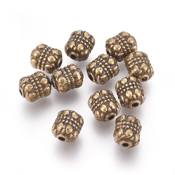 PandaHall Tibetan Style Beads, Antique Bronze Color, Zinc Alloy Beads, Lead Free & Cadmium Free, Barrel, 6.5mm in diameter, 8mm long, hole...
PandaHall Tibetan Style Beads, Antique Bronze Color, Zinc Alloy Beads, Lead Free & Cadmium Free, Barrel, 6.5mm in diameter, 8mm long, hole...