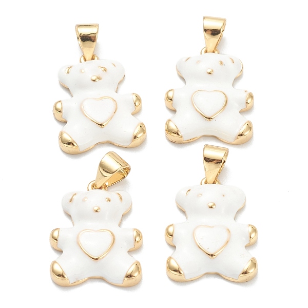 PandaHall Brass Enamel Pendants, Real 18K Gold Plated, Long-Lasting Plated, Bear with Heart, White, 18x13.5x4mm, Hole: 5x3.5mm Brass+Enamel...
PandaHall Brass Enamel Pendants, Real 18K Gold Plated, Long-Lasting Plated, Bear with Heart, White, 18x13.5x4mm, Hole: 5x3.5mm Brass+Enamel...