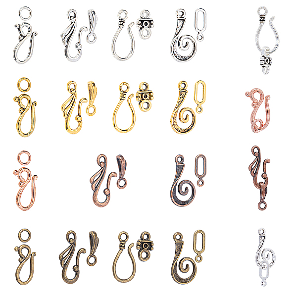 PandaHall 120 Sets 15 Styles S Hook Ring Toggle Clasps Tibetan Style Hook and Eye Clasps Hook Eye Toggle Cord Rope End Clasps Connector...
PandaHall 120 Sets 15 Styles S Hook Ring Toggle Clasps Tibetan Style Hook and Eye Clasps Hook Eye Toggle Cord Rope End Clasps Connector...