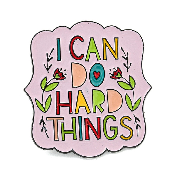 PandaHall Black Alloy Brooches, I Can Do Hard things Enamel Pins for Clothes Backpack, Flower, 40x37x1.5mm Alloy+Enamel Flower
PandaHall Black Alloy Brooches, I Can Do Hard things Enamel Pins for Clothes Backpack, Flower, 40x37x1.5mm Alloy+Enamel Flower