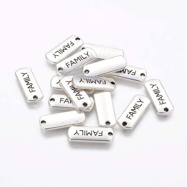 PandaHall Tibetan Style Alloy Rectangle with Word Family Pendants, Cadmium Free & Lead Free, Antique Silver, 8x21x2mm, Hole: 2mm Alloy...
PandaHall Tibetan Style Alloy Rectangle with Word Family Pendants, Cadmium Free & Lead Free, Antique Silver, 8x21x2mm, Hole: 2mm Alloy...