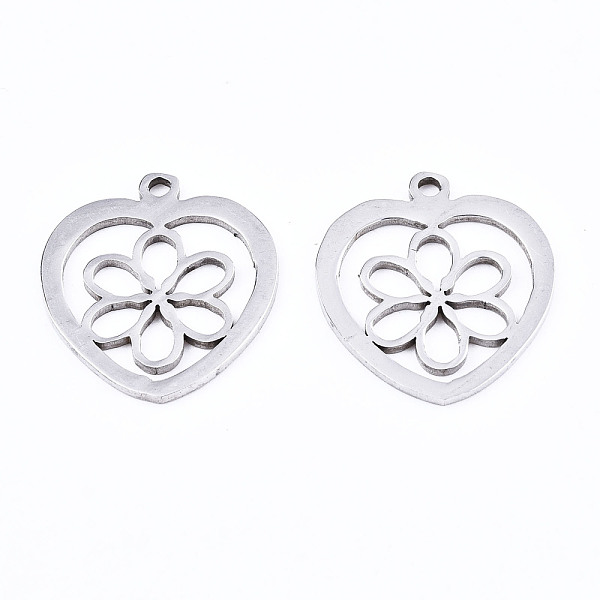 PandaHall 201 Stainless Steel Pendants, Laser Cut, Heart with Flower, Stainless Steel Color, 17.5x15.5x1mm, Hole: 1.4mm 201 Stainless Steel...
PandaHall 201 Stainless Steel Pendants, Laser Cut, Heart with Flower, Stainless Steel Color, 17.5x15.5x1mm, Hole: 1.4mm 201 Stainless Steel...