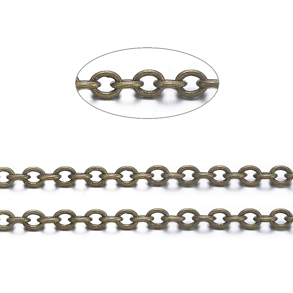 PandaHall Brass Cable Chains, Soldered, Cadmium Free & Nickel Free & Lead Free, Antique Bronze, 2.5x2x0.5mm Brass
PandaHall Brass Cable Chains, Soldered, Cadmium Free & Nickel Free & Lead Free, Antique Bronze, 2.5x2x0.5mm Brass