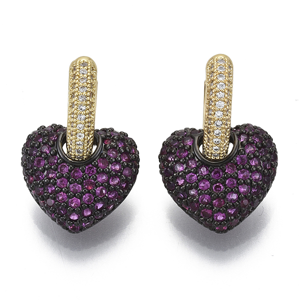PandaHall Brass Micro Pave Cubic Zirconia Dangle Huggie Hoop Earrings, Nickel Free, Heart, Real 16K Gold Plated, Camellia, 21mm, Pin: 1mm..., Pink
PandaHall Brass Micro Pave Cubic Zirconia Dangle Huggie Hoop Earrings, Nickel Free, Heart, Real 16K Gold Plated, Camellia, 21mm, Pin: 1mm..., Pink