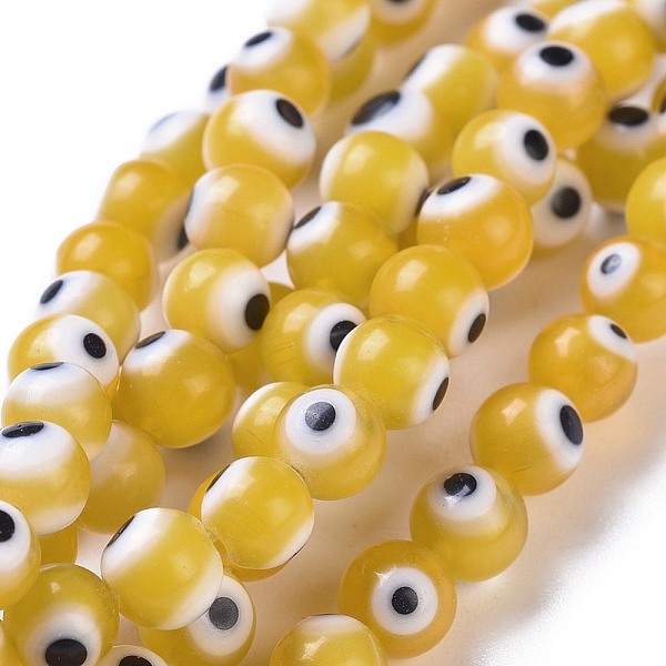 PandaHall Handmade Evil Eye Lampwork Round Bead Strands, Yellow, 6mm, Hole: 1mm, about 65pcs/strand, 14.17 inch Lampwork Evil Eye Yellow
PandaHall Handmade Evil Eye Lampwork Round Bead Strands, Yellow, 6mm, Hole: 1mm, about 65pcs/strand, 14.17 inch Lampwork Evil Eye Yellow