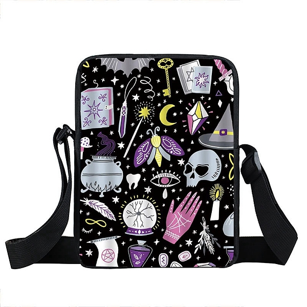 PandaHall Nylon Crossbody Bags, Gothic Style Messenger Bag for Wiccan Lovers, Skull, 23x18x7cm Nylon Skull Black
PandaHall Nylon Crossbody Bags, Gothic Style Messenger Bag for Wiccan Lovers, Skull, 23x18x7cm Nylon Skull Black