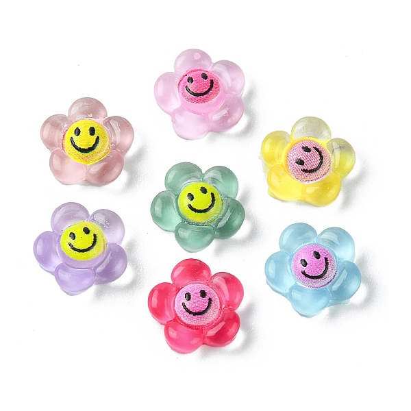 PandaHall Translucent Resin Cabochons, Flower with Smiling Face, Mixed Color, 9x9x3.3mm Resin Flower Multicolor
PandaHall Translucent Resin Cabochons, Flower with Smiling Face, Mixed Color, 9x9x3.3mm Resin Flower Multicolor