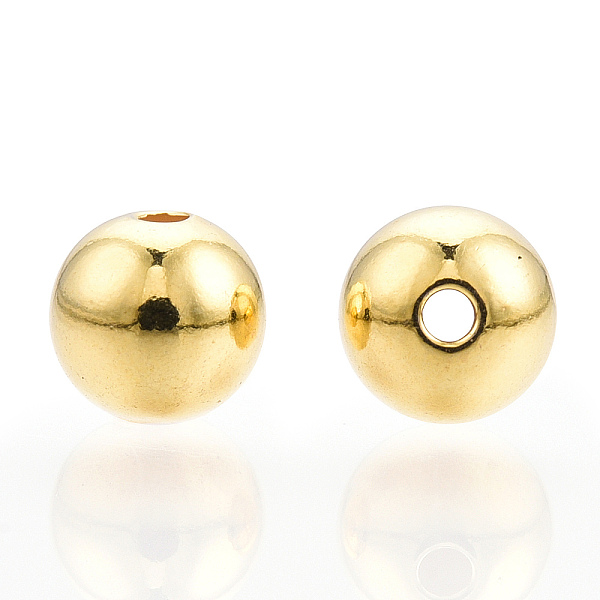 PandaHall 925 Sterling Silver Beads, Round, Real 18K Gold Plated, 5x4.5mm, Hole: 1mm Sterling Silver Round
PandaHall 925 Sterling Silver Beads, Round, Real 18K Gold Plated, 5x4.5mm, Hole: 1mm Sterling Silver Round