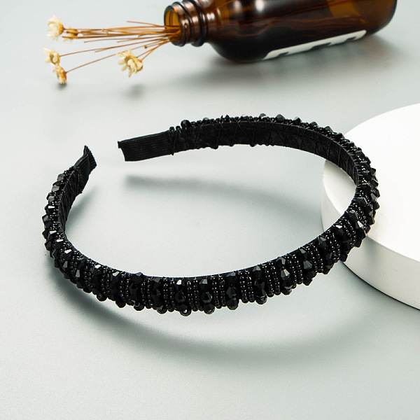PandaHall Bling Bling Glass Beaded Hairband, Party Hair Accessories for Women Girls, Black, 12mm Glass Black
PandaHall Bling Bling Glass Beaded Hairband, Party Hair Accessories for Women Girls, Black, 12mm Glass Black