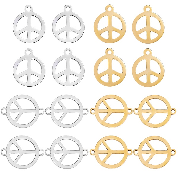 PandaHall DIY Jewelry Making Finding Kit, Including 16Pcs 4 Style 201 Stainless Steel Pendants and Links Connectors, Flat Round with Peace...
PandaHall DIY Jewelry Making Finding Kit, Including 16Pcs 4 Style 201 Stainless Steel Pendants and Links Connectors, Flat Round with Peace...