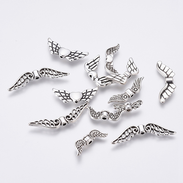 PandaHall Tibetan Style Alloy Beads, Wing, Antique Silver, 12~43.5x3.5~17x3~4.5mm, Hole: 1~2mm Alloy Wing
PandaHall Tibetan Style Alloy Beads, Wing, Antique Silver, 12~43.5x3.5~17x3~4.5mm, Hole: 1~2mm Alloy Wing