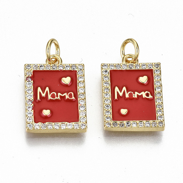 PandaHall Real 16K Gold Plated Brass Micro Pave Clear Cubic Zirconia Pendants, with Jump Rings and Enamel, for Mother's Day, Nickel Free..., Red
PandaHall Real 16K Gold Plated Brass Micro Pave Clear Cubic Zirconia Pendants, with Jump Rings and Enamel, for Mother's Day, Nickel Free..., Red