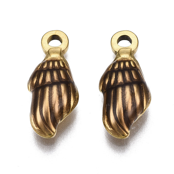 PandaHall 304 Stainless Steel Pendants, with Enamel, Spiral Shell, Golden, Dark Goldenrod, 18.5x7.5x4mm, Hole: 1.5mm Stainless Steel+Enamel...
PandaHall 304 Stainless Steel Pendants, with Enamel, Spiral Shell, Golden, Dark Goldenrod, 18.5x7.5x4mm, Hole: 1.5mm Stainless Steel+Enamel...