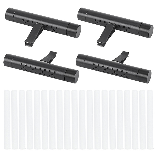 PandaHall WADORN 4Pcs Zinc Alloy Auto Car Air Vent Perfume Clip, with 20Pcs Unscented Cotton Sticks Refill, Black, 69x9mm Alloy Black
PandaHall WADORN 4Pcs Zinc Alloy Auto Car Air Vent Perfume Clip, with 20Pcs Unscented Cotton Sticks Refill, Black, 69x9mm Alloy Black
