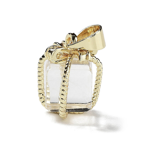 PandaHall Natural Quartz Crystal Gift Box Charms, Rock Crystal Charms with Golden Plated Brass Bowknot, 15x11x11mm, Hole: 4.5x3.5mm Quartz...
PandaHall Natural Quartz Crystal Gift Box Charms, Rock Crystal Charms with Golden Plated Brass Bowknot, 15x11x11mm, Hole: 4.5x3.5mm Quartz...