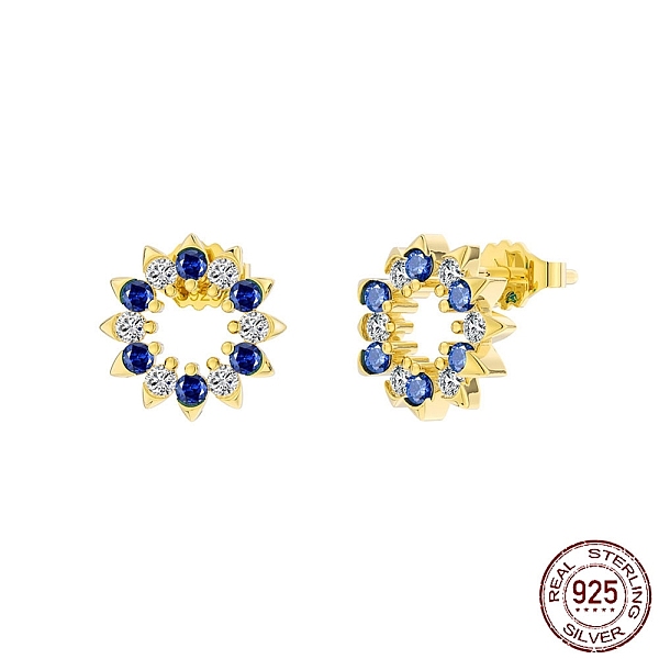 PandaHall Flower 925 Sterling Silver Stud Earrings, with Midnight Blue Cubic Zirconia, with S925 Stamp, Real 14K Gold Plated, 8mm Sterling...
PandaHall Flower 925 Sterling Silver Stud Earrings, with Midnight Blue Cubic Zirconia, with S925 Stamp, Real 14K Gold Plated, 8mm Sterling...