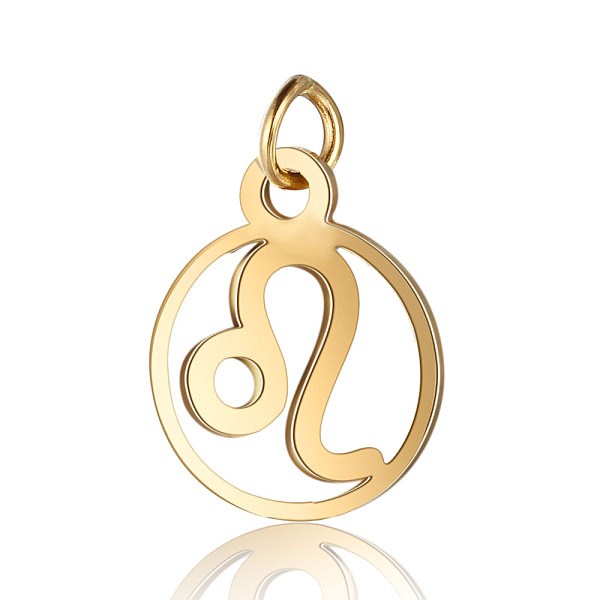PandaHall 201 Stainless Steel Charms, with Jump Rings, Polished, Flat Round with Constellation, Golden, Leo, 13x11x1mm, Hole: 2.5mm 201...
PandaHall 201 Stainless Steel Charms, with Jump Rings, Polished, Flat Round with Constellation, Golden, Leo, 13x11x1mm, Hole: 2.5mm 201...