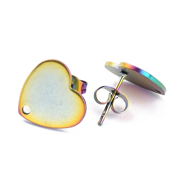PandaHall Ion Plating(IP) 304 Stainless Steel Stud Earring Findings, with Ear Nuts/Earring Backs and Hole, Heart Shape, Rainbow Color...
PandaHall Ion Plating(IP) 304 Stainless Steel Stud Earring Findings, with Ear Nuts/Earring Backs and Hole, Heart Shape, Rainbow Color...