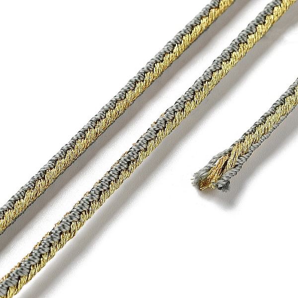 PandaHall 14M Duotone Polyester Braided Cord, Round, Dark Gray, 2.5mm, about 15.31 Yards(14m)/Roll Polyester
PandaHall 14M Duotone Polyester Braided Cord, Round, Dark Gray, 2.5mm, about 15.31 Yards(14m)/Roll Polyester