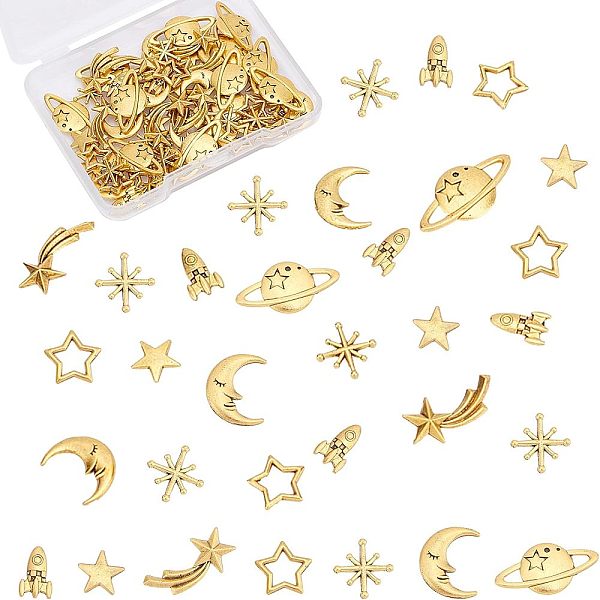 PandaHall Olycraft Zinc Alloy Cabochons, for DIY Crystal Epoxy Resin Material Filling, Mixed Shapes, Antique Golden, 112pcs/box Alloy Mixed...
PandaHall Olycraft Zinc Alloy Cabochons, for DIY Crystal Epoxy Resin Material Filling, Mixed Shapes, Antique Golden, 112pcs/box Alloy Mixed...