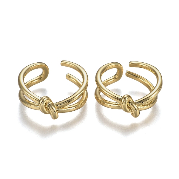 PandaHall Adjustable Brass Cuff Rings, Open Rings, Long-Lasting Plated, Knot, Real 18K Gold Plated, US Size 6 1/2(16.9mm) Brass
PandaHall Adjustable Brass Cuff Rings, Open Rings, Long-Lasting Plated, Knot, Real 18K Gold Plated, US Size 6 1/2(16.9mm) Brass