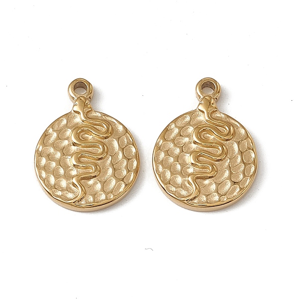 PandaHall Vacuum Plating 201 Stainless Steel Pendants, Textured, Flat Round with Snake Charm, Real 18K Gold Plated, 16.5x12x2mm, Hole: 1.5mm...
PandaHall Vacuum Plating 201 Stainless Steel Pendants, Textured, Flat Round with Snake Charm, Real 18K Gold Plated, 16.5x12x2mm, Hole: 1.5mm...