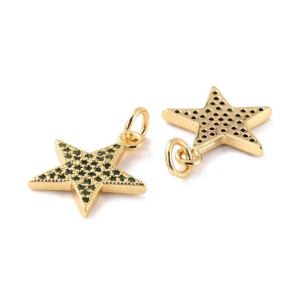 PandaHall Brass Micro Pave Clear Cubic Zirconia Charms, with Jump Ring, Long-Lasting plated, Real 18K Gold Plated, Star, Dark Green...
PandaHall Brass Micro Pave Clear Cubic Zirconia Charms, with Jump Ring, Long-Lasting plated, Real 18K Gold Plated, Star, Dark Green...