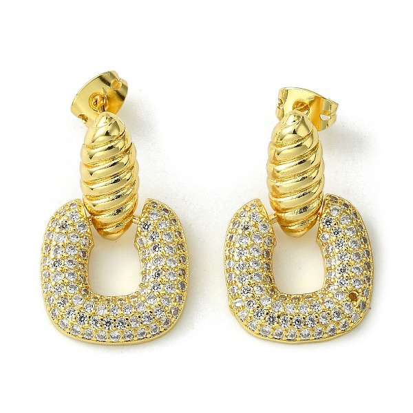 PandaHall Brass with Cubic Zirconia Dangle Stud Earrings, Hollow Square, Real 16K Gold Plated, 25x15.5mm Brass Square
PandaHall Brass with Cubic Zirconia Dangle Stud Earrings, Hollow Square, Real 16K Gold Plated, 25x15.5mm Brass Square