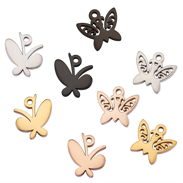 PandaHall 8Pcs 8 Style Vacuum Plating 304 Stainless Steel Charms, Laser Cut, Butterfly, Mixed Color, 1pc/style 304 Stainless Steel Butterfly
PandaHall 8Pcs 8 Style Vacuum Plating 304 Stainless Steel Charms, Laser Cut, Butterfly, Mixed Color, 1pc/style 304 Stainless Steel Butterfly