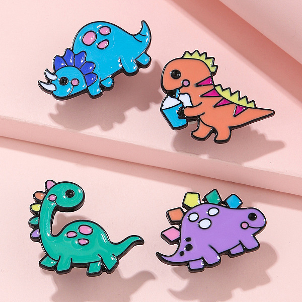 PandaHall Dinosaur Enamel Pins, Electrophoresis Black Alloy Brooch for Backpack Clothes, Mixed Color, 25~33x17~25mm, 4pcs/set Alloy+Enamel..., Multicolor
PandaHall Dinosaur Enamel Pins, Electrophoresis Black Alloy Brooch for Backpack Clothes, Mixed Color, 25~33x17~25mm, 4pcs/set Alloy+Enamel..., Multicolor